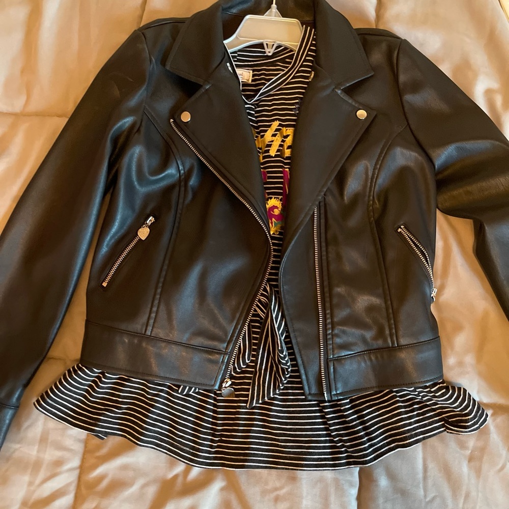 Medium kids faux leather jacket